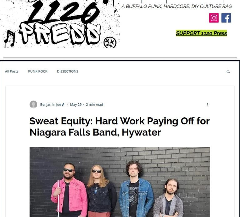 A website screenshot of a news article about Hywater
