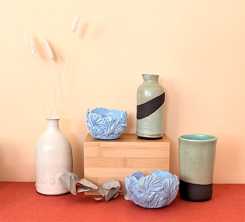 Créations textiles de l'atelier Dès 2mains