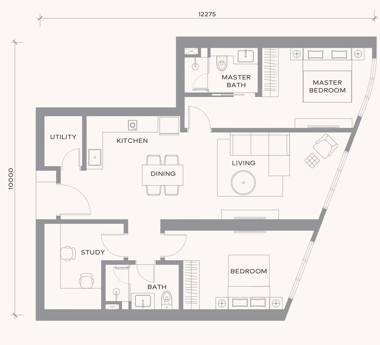 Layout Floor Plan Type H Khaya Residences Bangsar