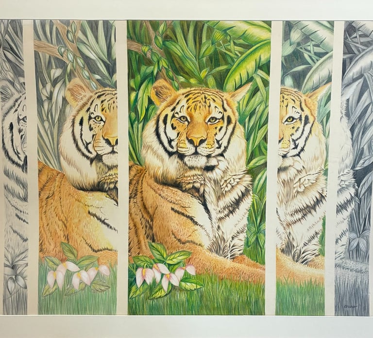 painting of tiger