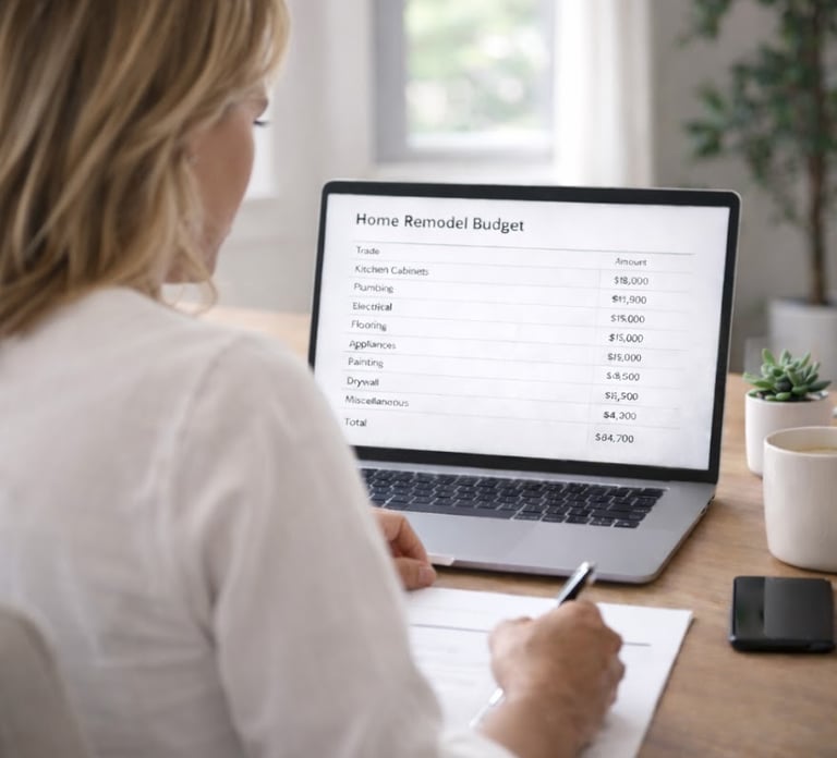 Tracking home remodel budget in real-time with RenoPLNR budget tracker