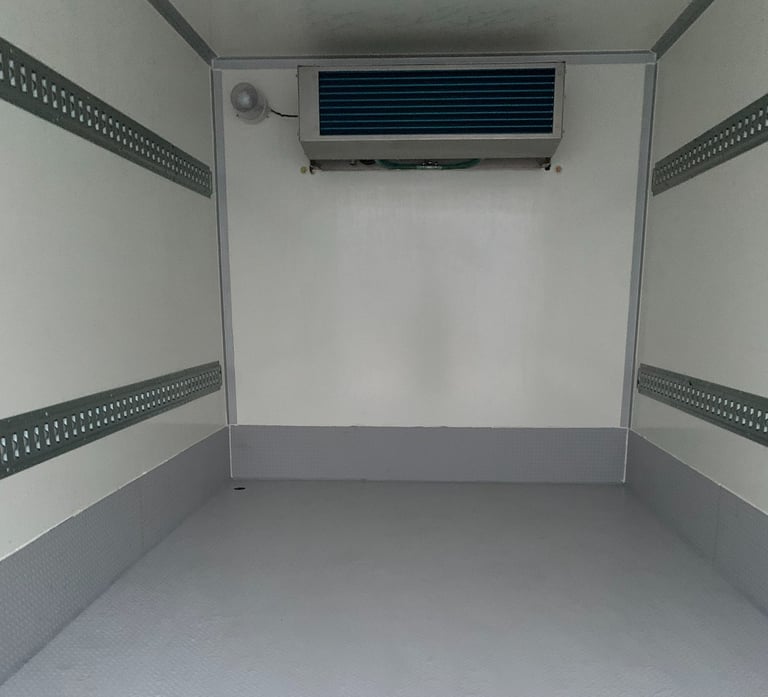 Inside view of the mobile refrigerated trailer.
