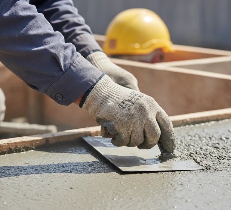 man working on concrete leveling in Coral Gables
