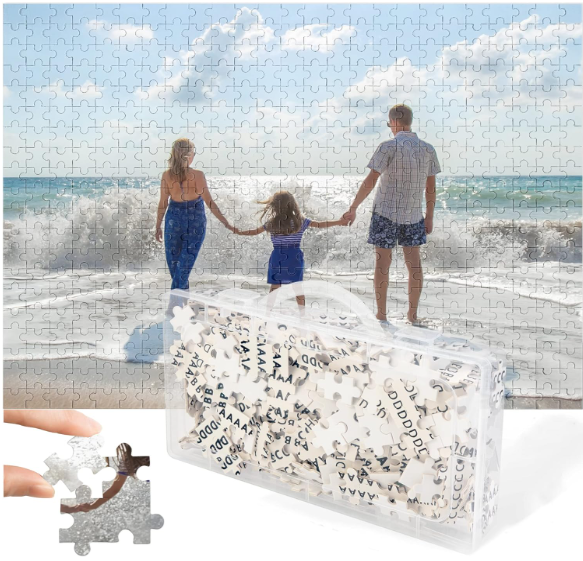 Dargr Custom Jigsaw Puzzle from Photos 1000/500/300 Pieces,Customized Personalized Wooden Puzzle Gif