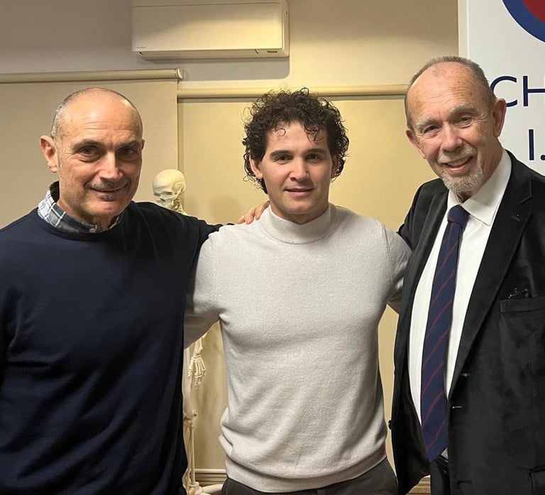 Dott. Simone Capponi insieme a Prof. Fabio Scoppa - Dott. Jean-Pierre Meersemman