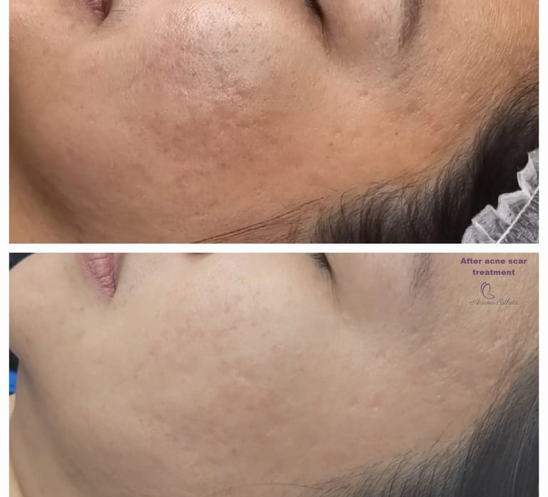 Acne scar treatment at Ariana Esthetic in Edmonton