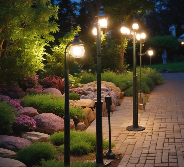 eclairage luminaire jardin espace vert