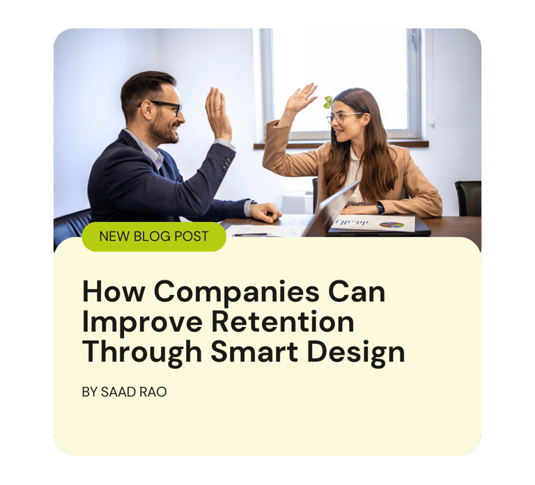 Blog post on improving customer retention with smart web design