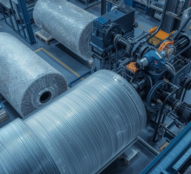 An image showing materials getting manufactured.