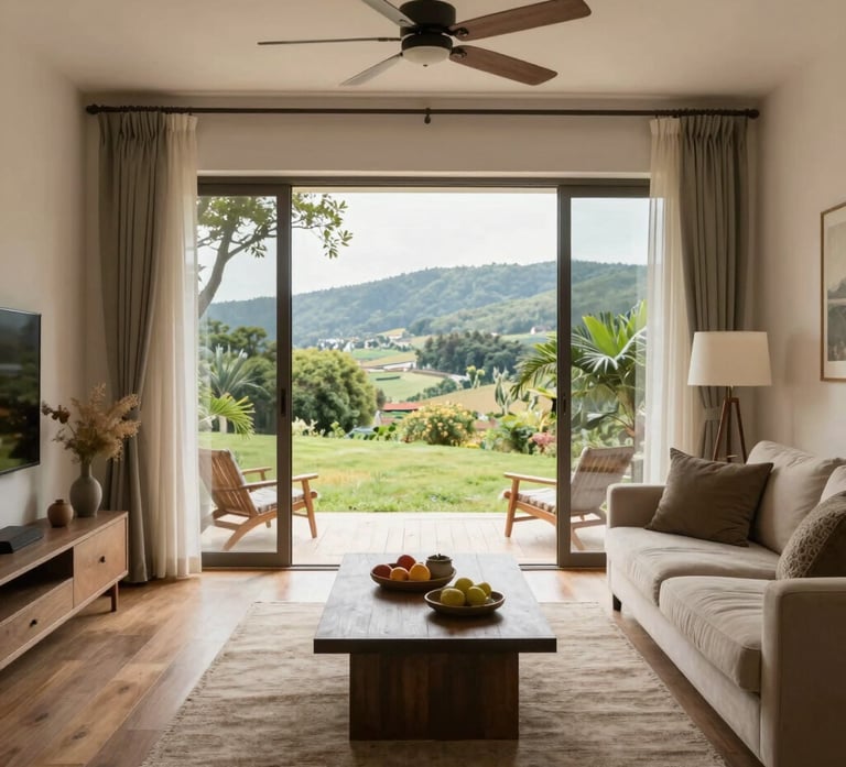 Bright living room with modern inventory