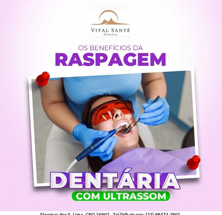 raspagem limpeza dentária com ultrassom dentista