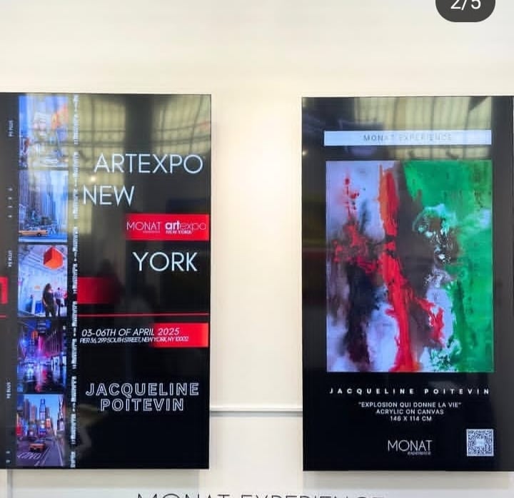 Tableau abstrait contemporain – Couleurs et textures – Jacqueline Poitevin – Collectionneurs d’art