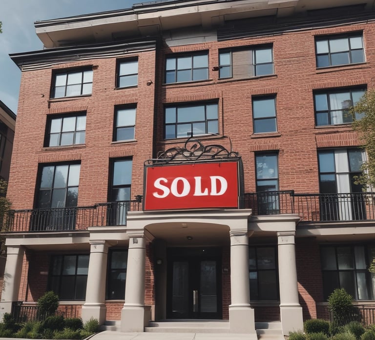 A sleek office building with glass windows reflecting the city skyline.