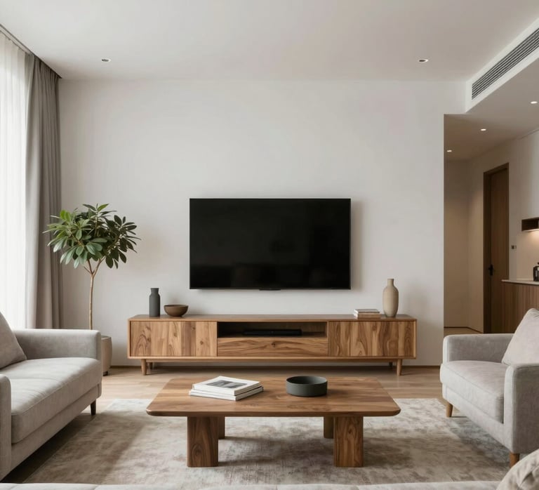 Bright living room with modern inventory