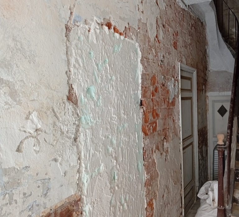 Travaux de démolition et reprise des murs en briques Harénova