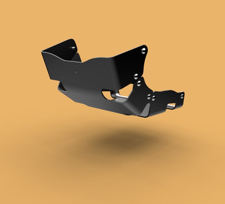 3D renderings motorcycle parts bashplate