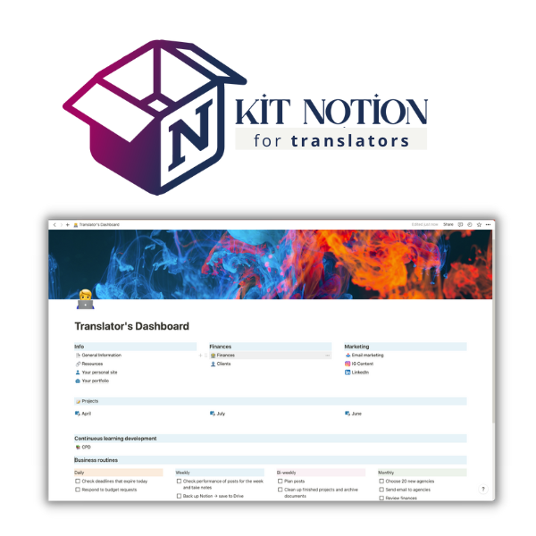 notion templates for translators