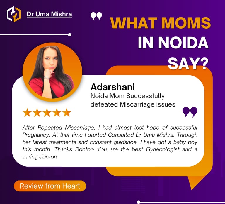 Miscarriage Treatment Review Dr Uma Mishra Best Gynecologist in Noida