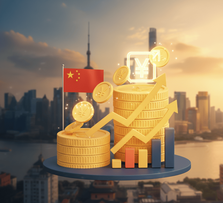 Imagem ilustrativa com Shanghai no fundo para o post que discute o salário mínimo na China