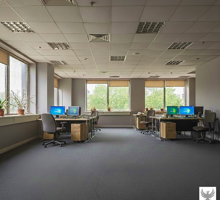 Loaux commerciaux restaurés  par P.S.Immo, après un dégat des eaux