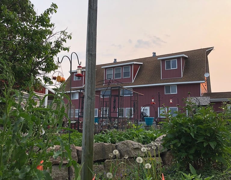 A photo of India’s grandparents’ farm and business