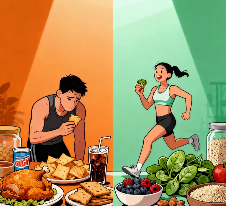 Food choice impact: inflammatory vs anti-inflammatory diet effects on athletic performance
