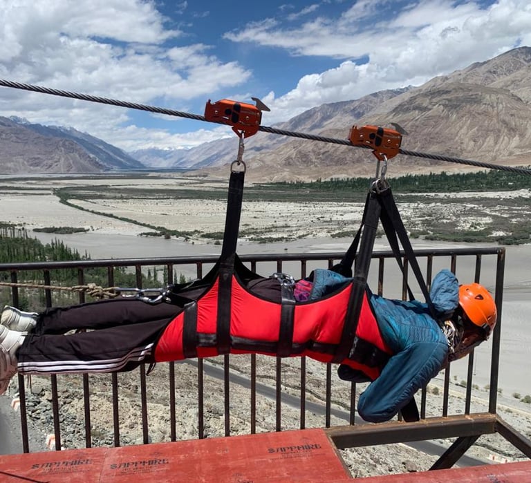 World' s High Altidite Superman Zipline Desert Himalaya Adventure Park