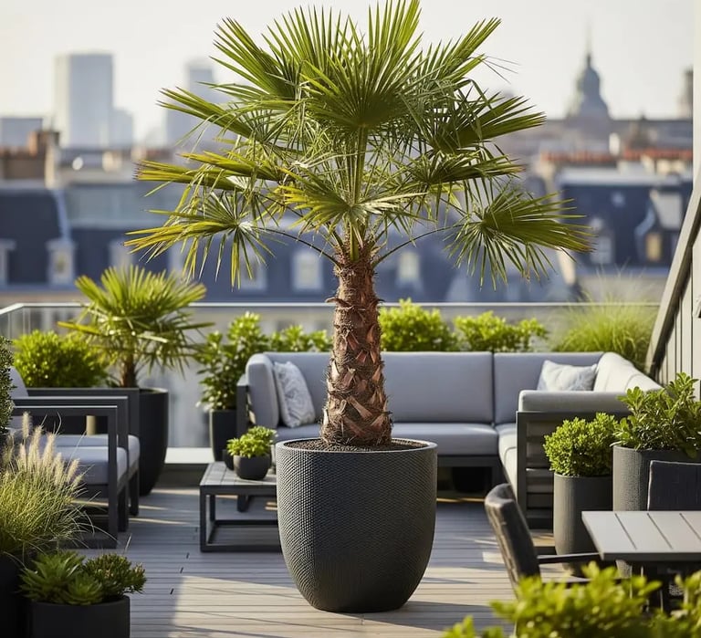 Un jardín en todo lo alto, un ambiente ideal para unas vistas de la ciudad. Impresionante!!
