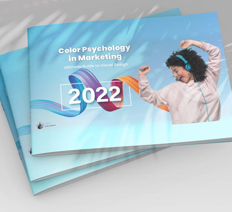 a book with a woman in headphones and a colorful background