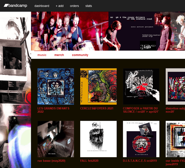 bandcamp.com mrgé crazydrivers mr gé CD musique
