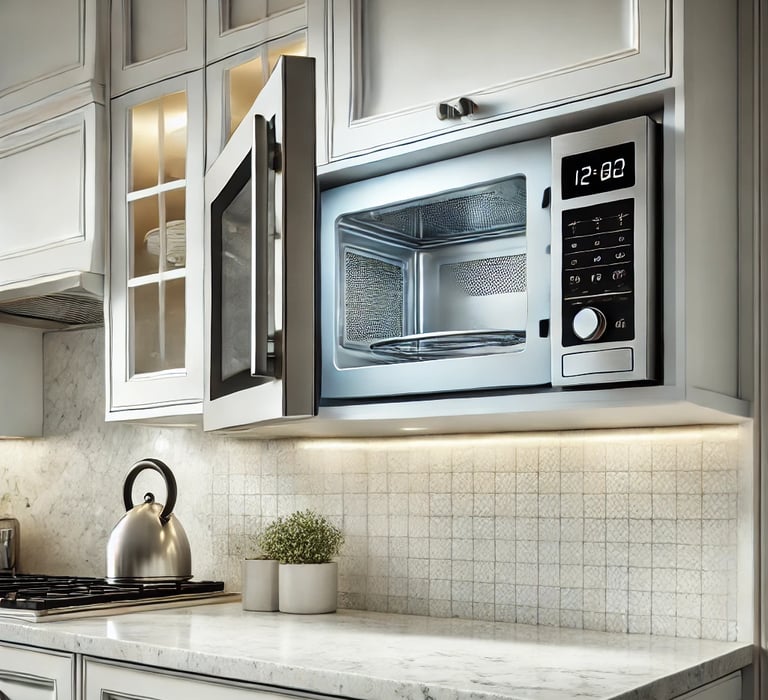 microwave with a range hood