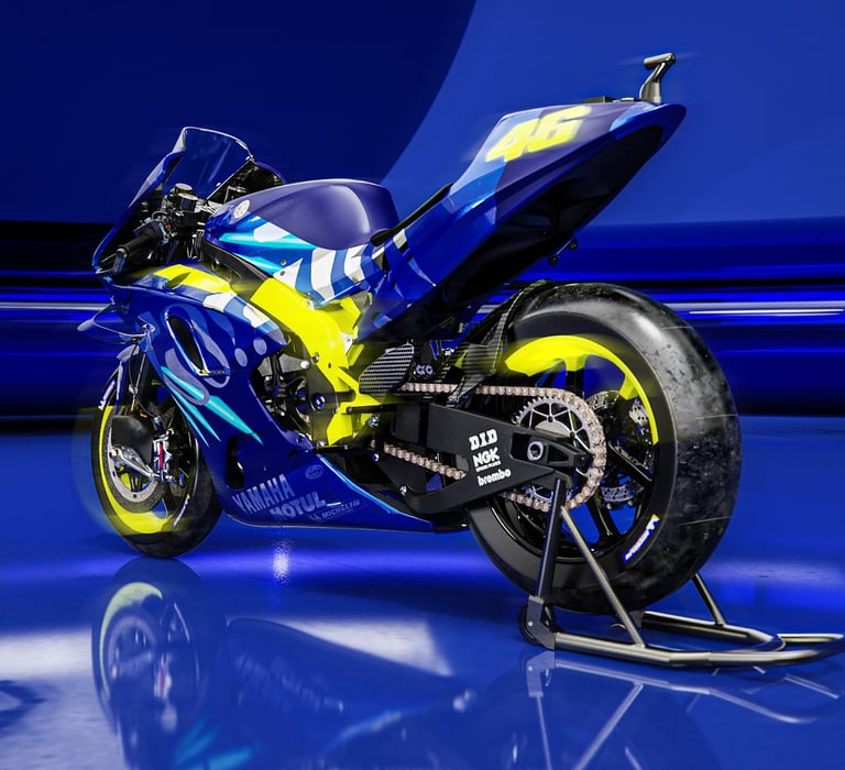 livery de una Yamaha de MotoGP inspirada en Valentino Rossi