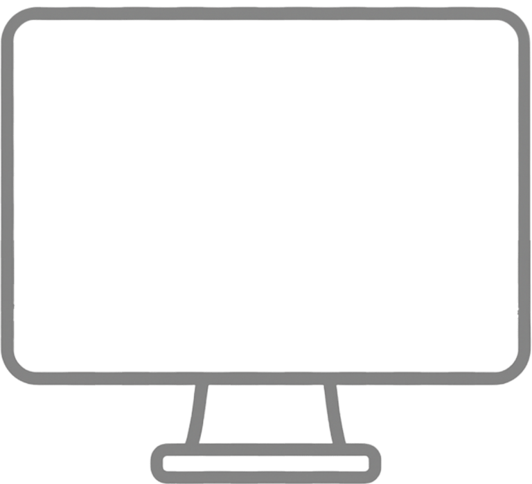 Ilustración de silueta monitor