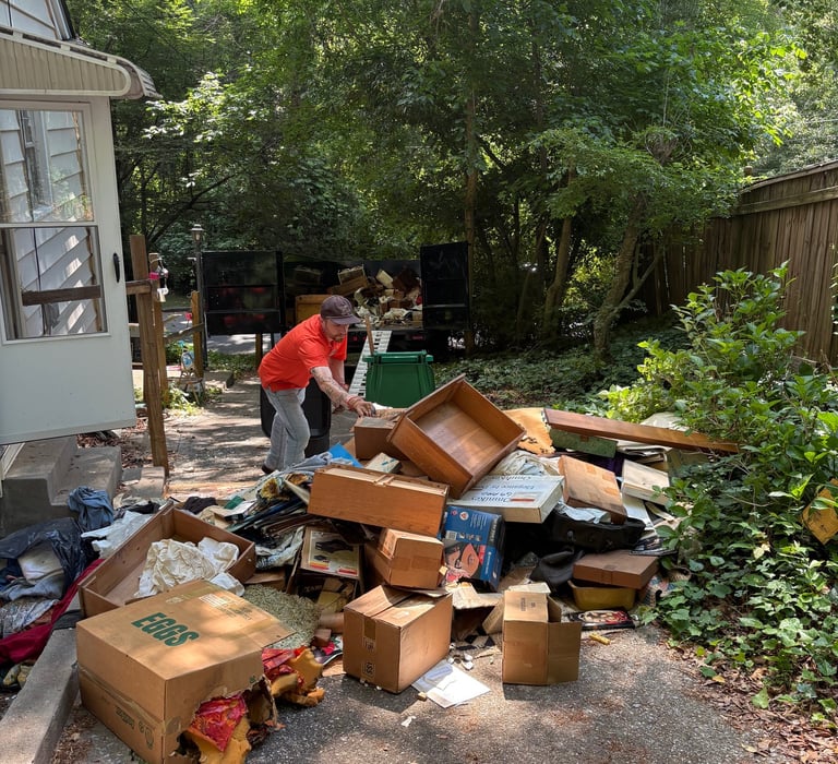 DemoTek Junk Removal doing a Full house clean-out in Atlanta, GA