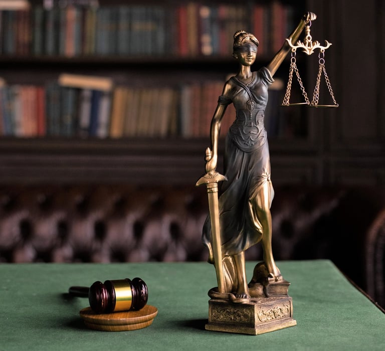 Lady justice with gavel, attorney, lawyer