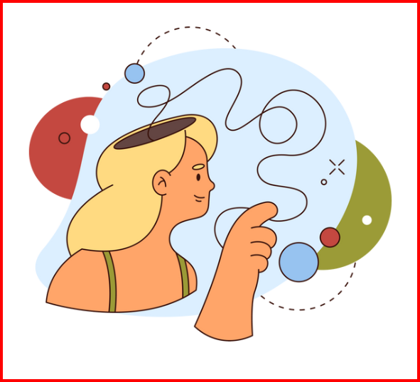 a woman using her brain