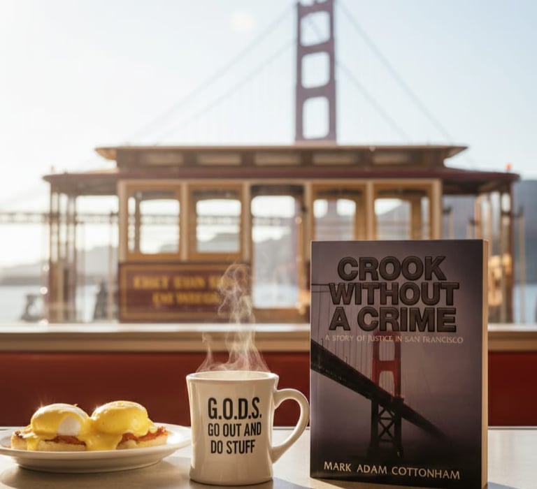 San Francisco Golden Gate Bridge and Crook Without A Crime book