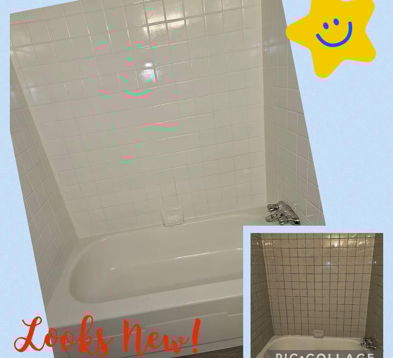 Edmonton tub Reglazing before and after