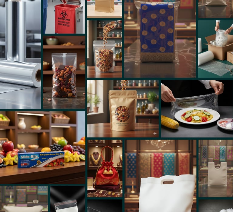 PAPER BAG, BOPP BAG, PLASTIC CARRY BAG, GARBAGE BAG, STANDING POUCH BAG