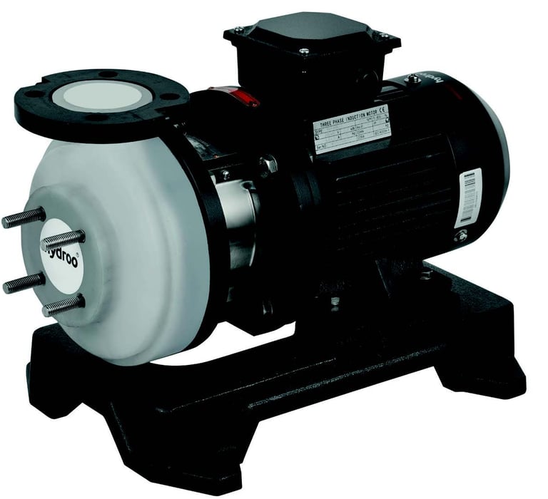 Hydroo polymeric end suction pump