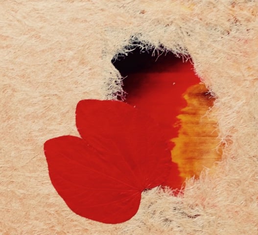 PASSAGE 2016,Fibre de bananier,papier,feuille vegetale,acrylique ©Maija Lyytinen