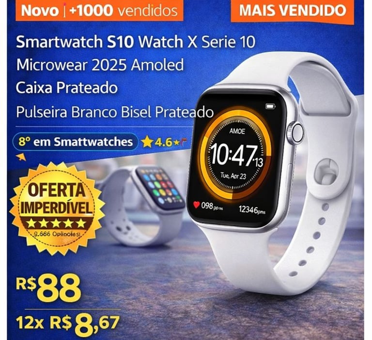 a smart watch with a smart watch on display