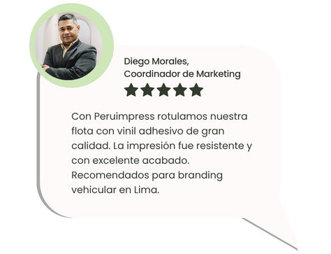 Impresión de vinil para vitrinas de tienda en Lima – Testimonio de cliente satisfecho con Peruimpress