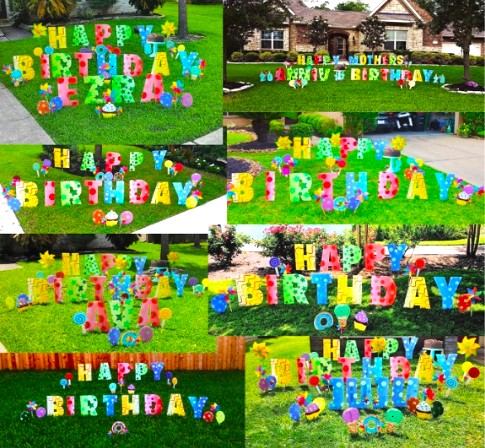 HAPPY BIRTHDAY YARD DISPLAY Bookings 832-216-8423