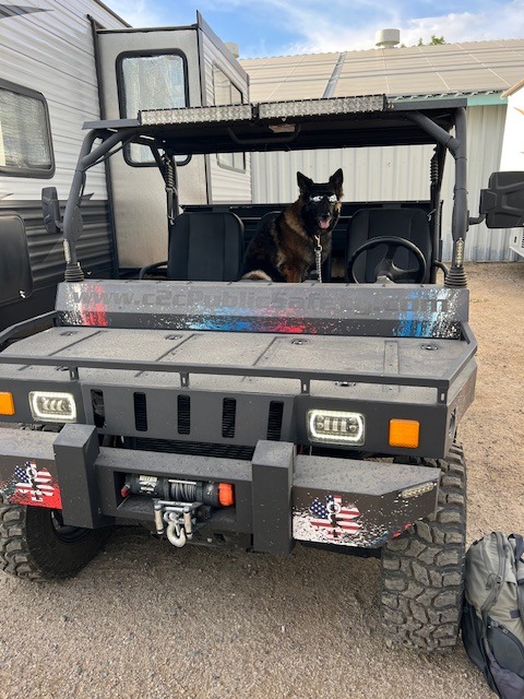 Security patrol side by side used in search and rescue