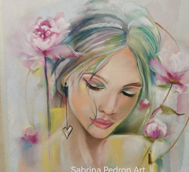 Ritratto a pastello di donna 