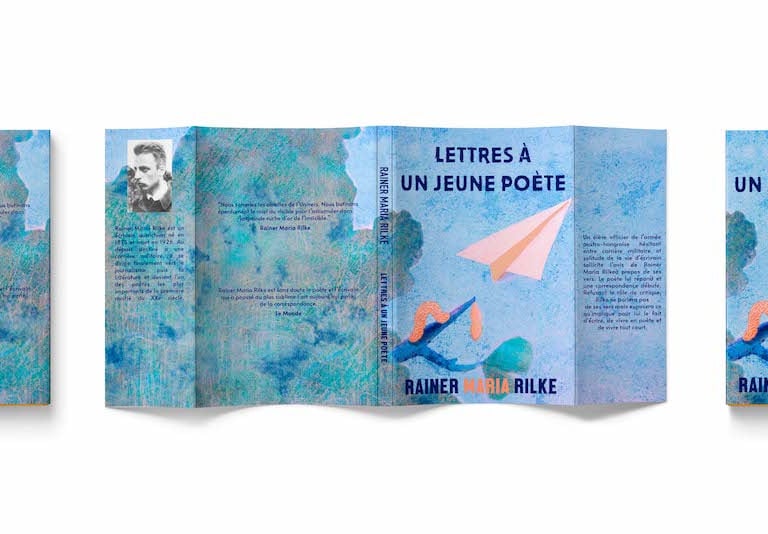 couverture illustrée du livre lettres à un jeune poète