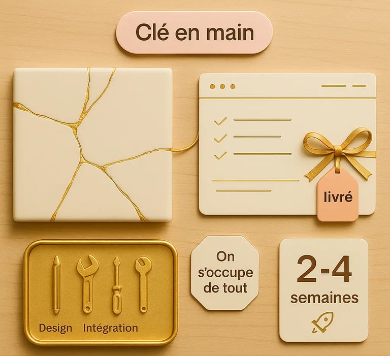 site web clé en main en 2 à 4 semaines : or et lien s'occupe de tout