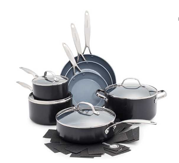 GreenPan Valencia Pro 11-piece PFAS-free ceramic nonstick cookware set