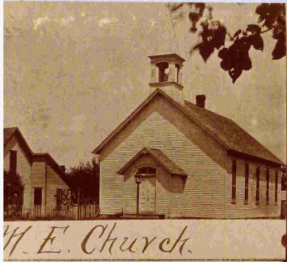 The first Moran United Methodist Building located at Second and Sycamore